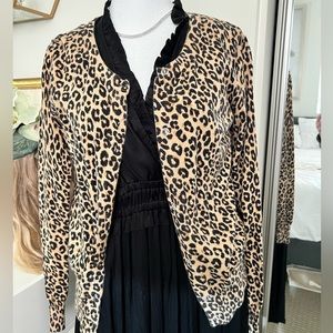 Leopard print cardigan, XL